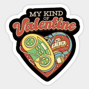 My Kind of Valentine Funny Valentine’s Day Gaming Retro Sticker